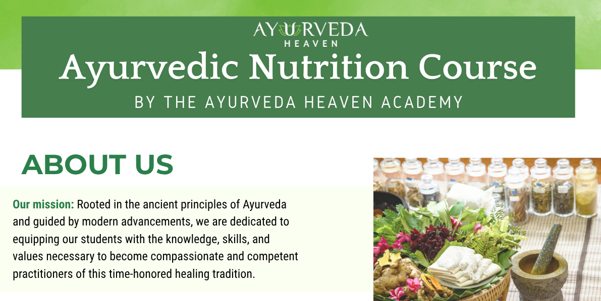 Ayurveda Nutritional Advisor Course